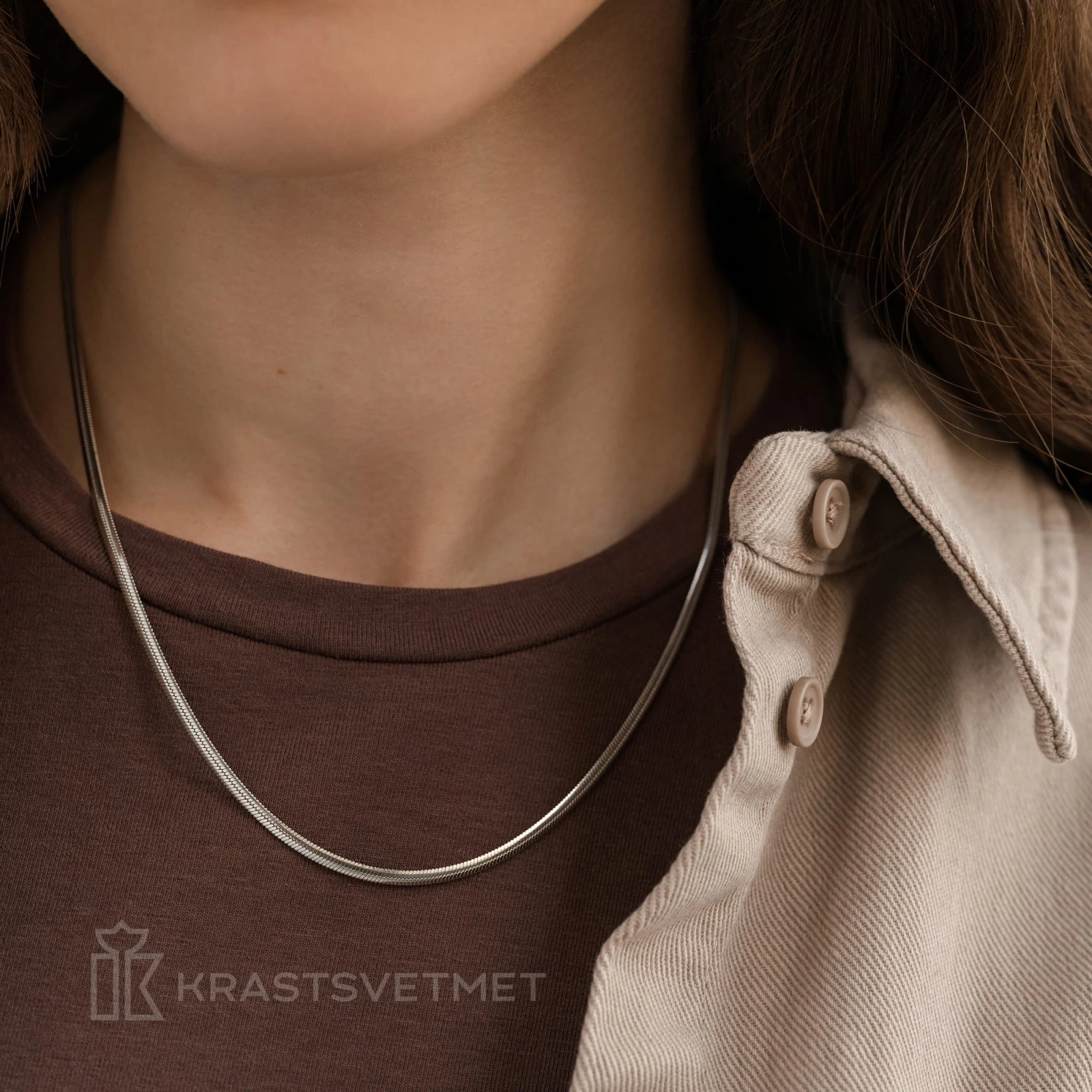 Цепь из серебра 925, плетение «Снейк»
