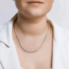 Цепь из серебра 925, плетение «Колос»