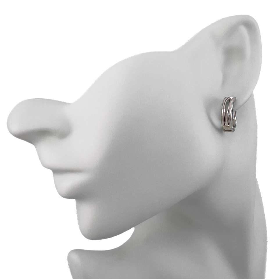 Серьги конго из серебра