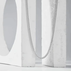 Цепь из серебра 925, плетение «Панцирь»