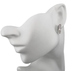 Серьги из серебра с фианитами