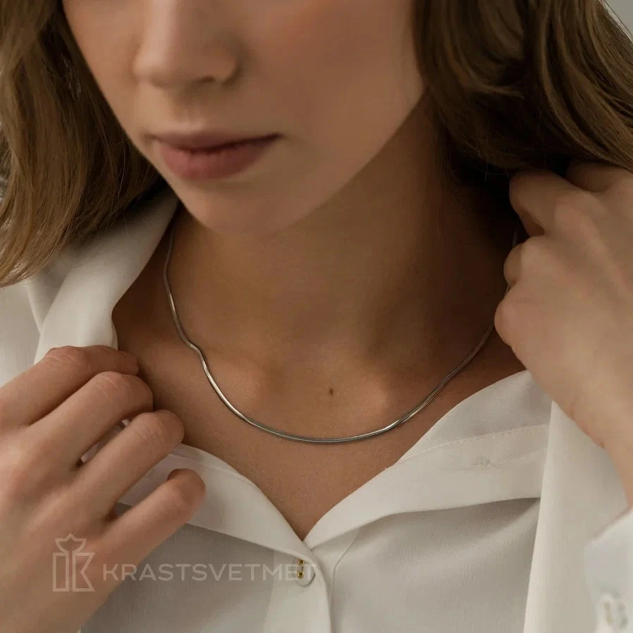 Цепь из серебра 925, плетение «Снейк»