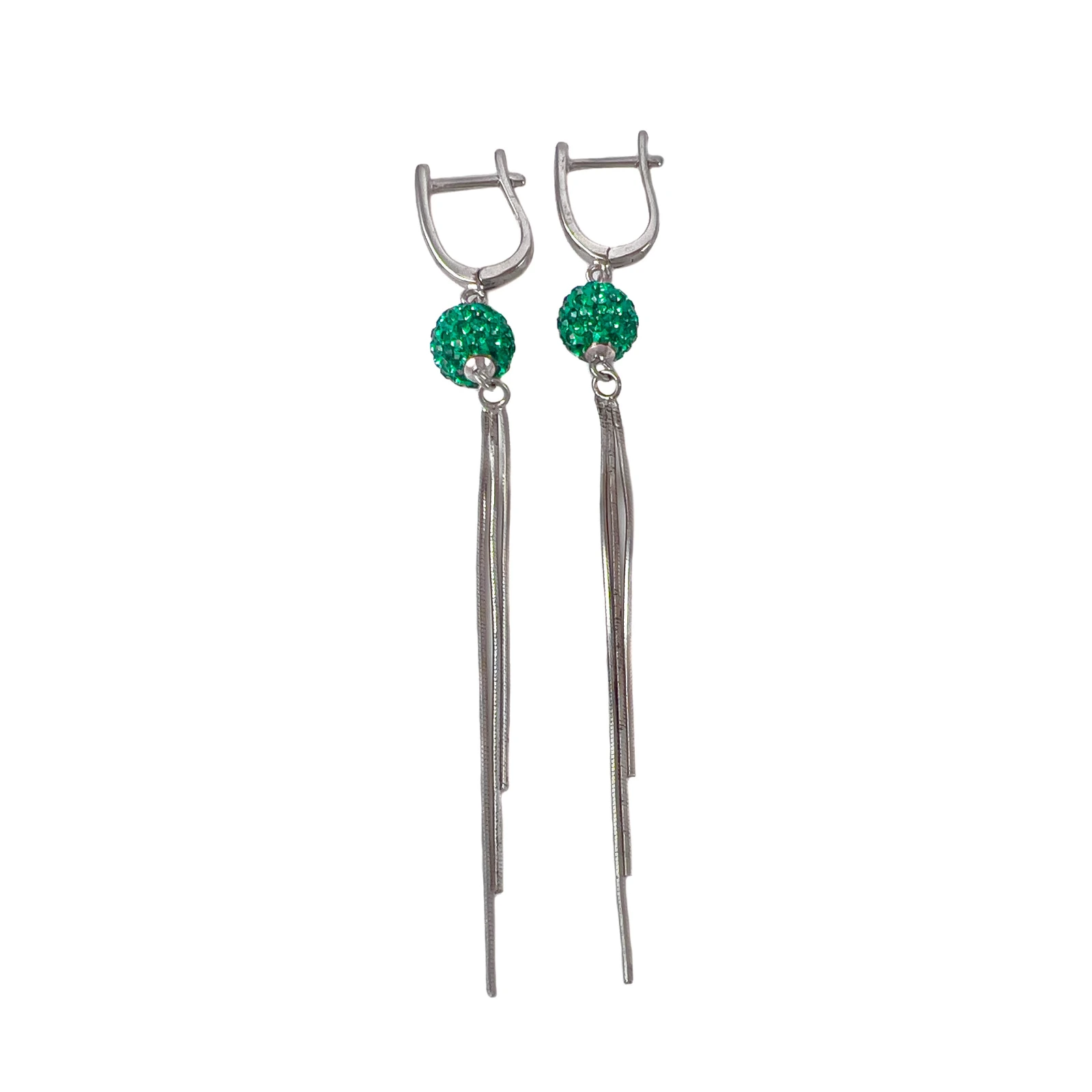 Серьги из серебра с кристаллами Swarovski
