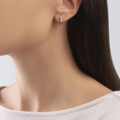Серьги из белого золота с бриллиантами