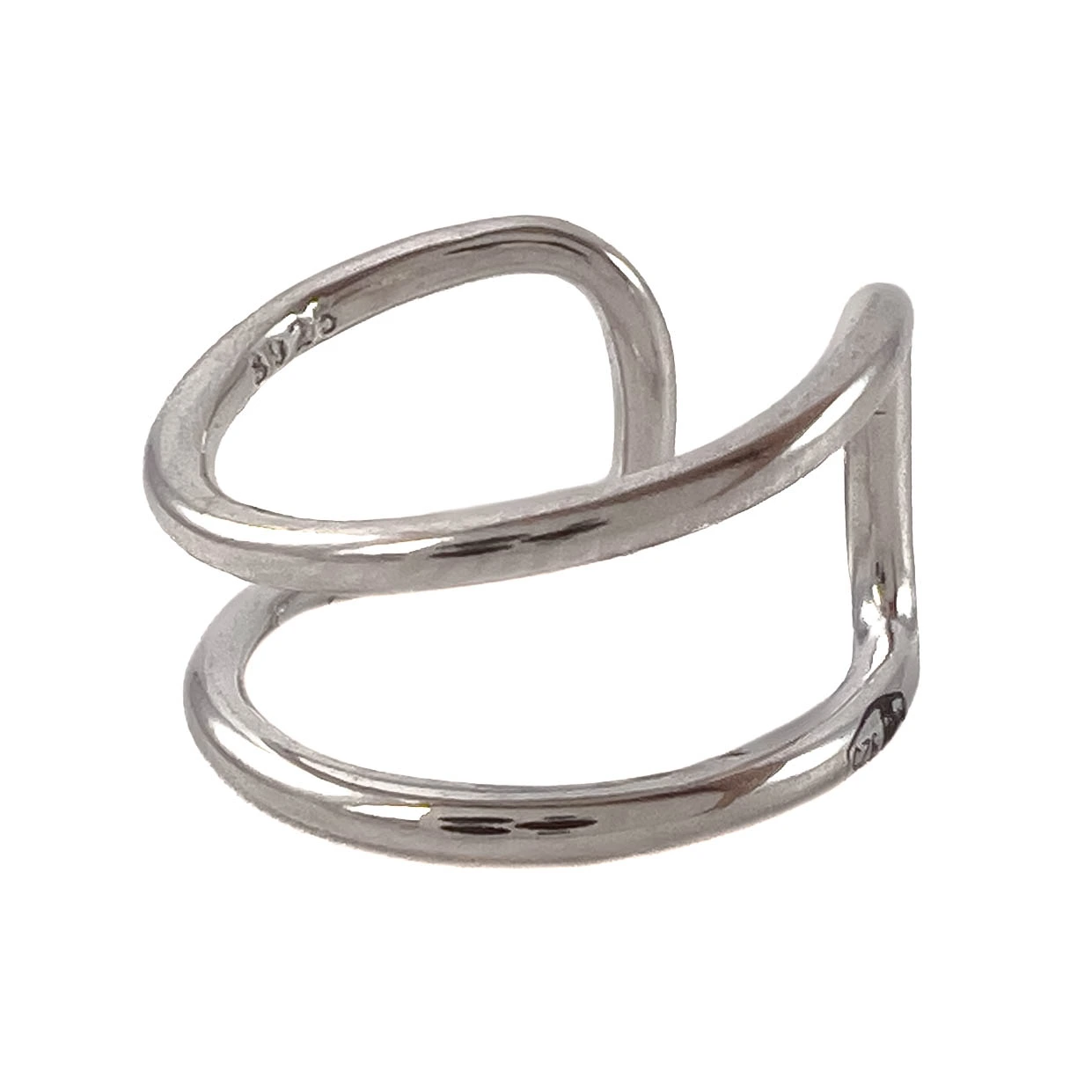 Серьга кафф из серебра