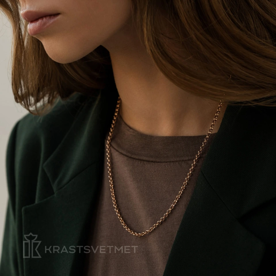 Цепь из красного золота 585, плетение «Якорь»