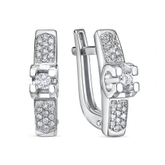 Серьги из белого золота с бриллиантами