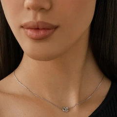Колье из серебра