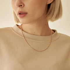 Цепь из красного золота 585, плетение «Корда»