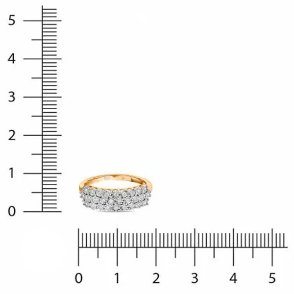 Кольцо из красного золота с бриллиантами