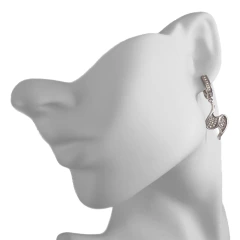Серьги из серебра с цирконами