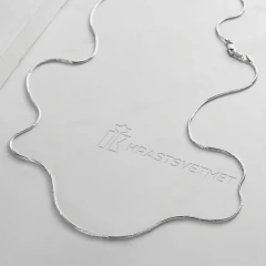 Цепь из серебра 925, плетение «Снейк»