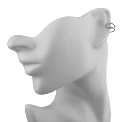 Серьга кафф из серебра