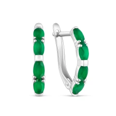Серьги из серебра с агатами