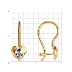 Серьги из красного золота 585 пробы