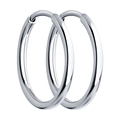 Серьги-конго из белого золота