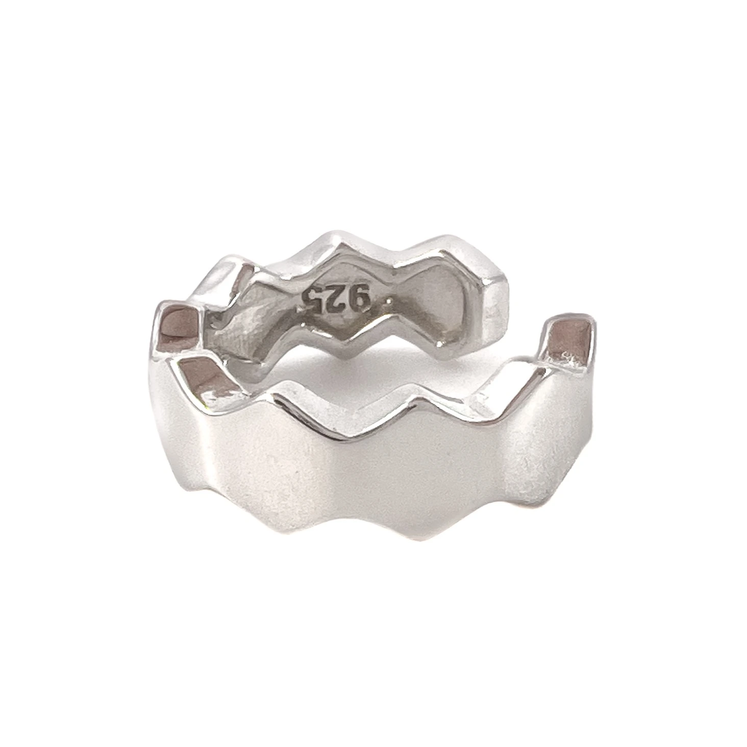 Серьга кафф из серебра