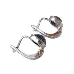 Серьги из серебра с авантюрином