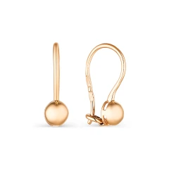 Серьги из красного золота 585 пробы