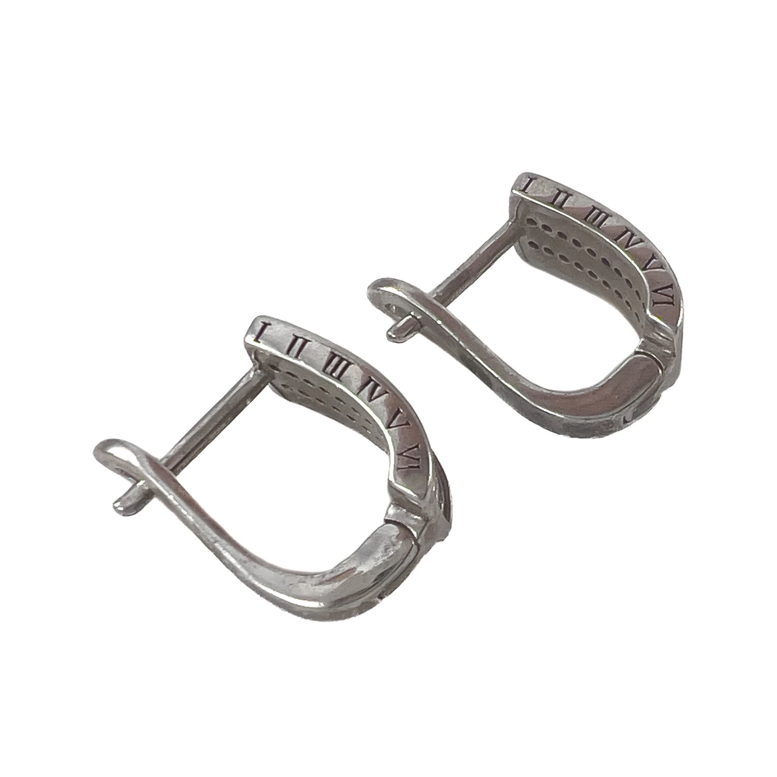 Серьги из серебра с цирконом