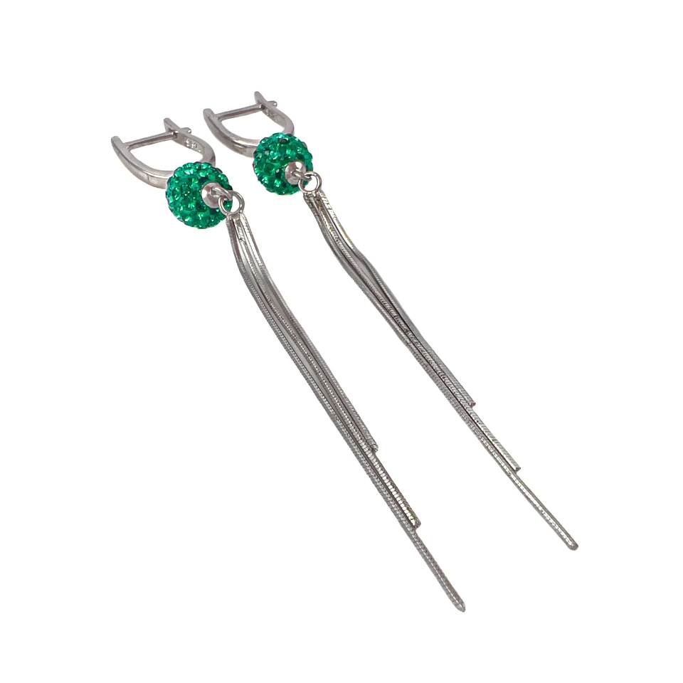 Серьги из серебра с кристаллами Swarovski