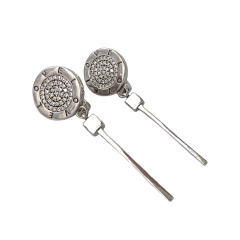 Серьги из серебра с фианитами
