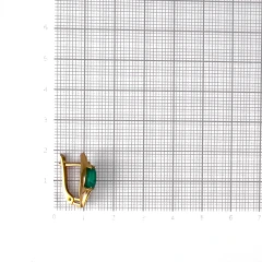Серьги из красного золота с агатом
