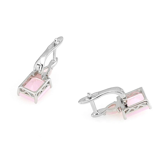 Серьги из серебра с кварцем
