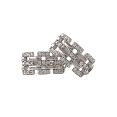 Серьги из серебра с цирконами