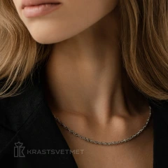 Цепь из серебра 925, плетение «Сингапур»
