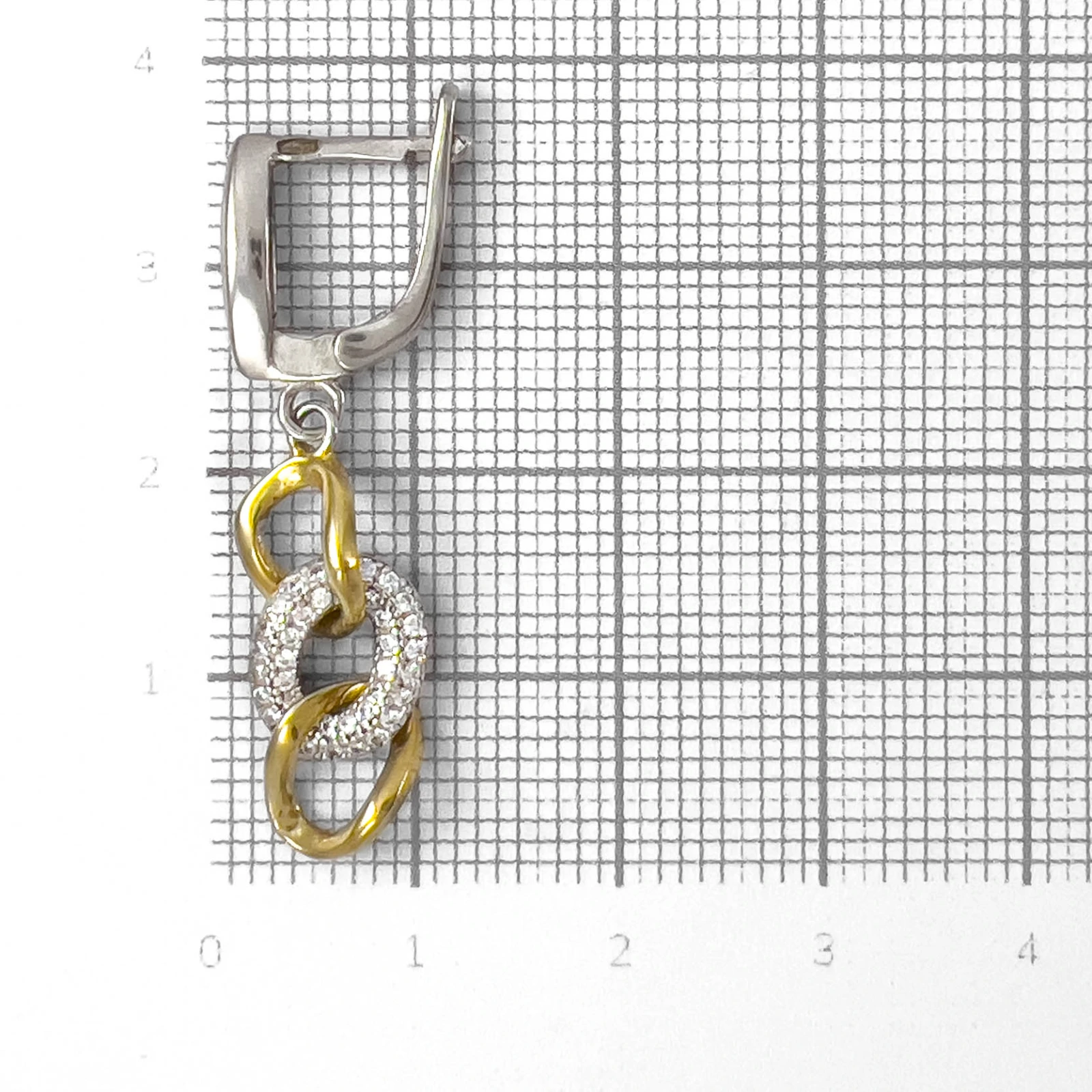 Серьги из серебра с цирконом