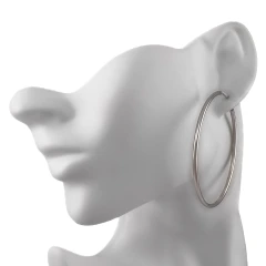 Серьги конго из серебра