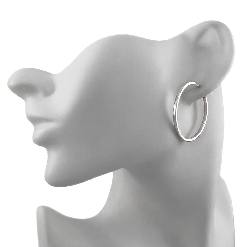 Серьги конго из серебра