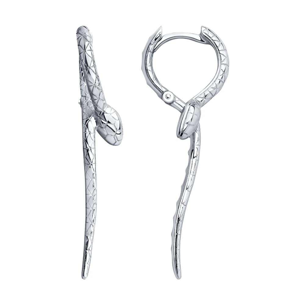 Серьги из серебра «Змеи»