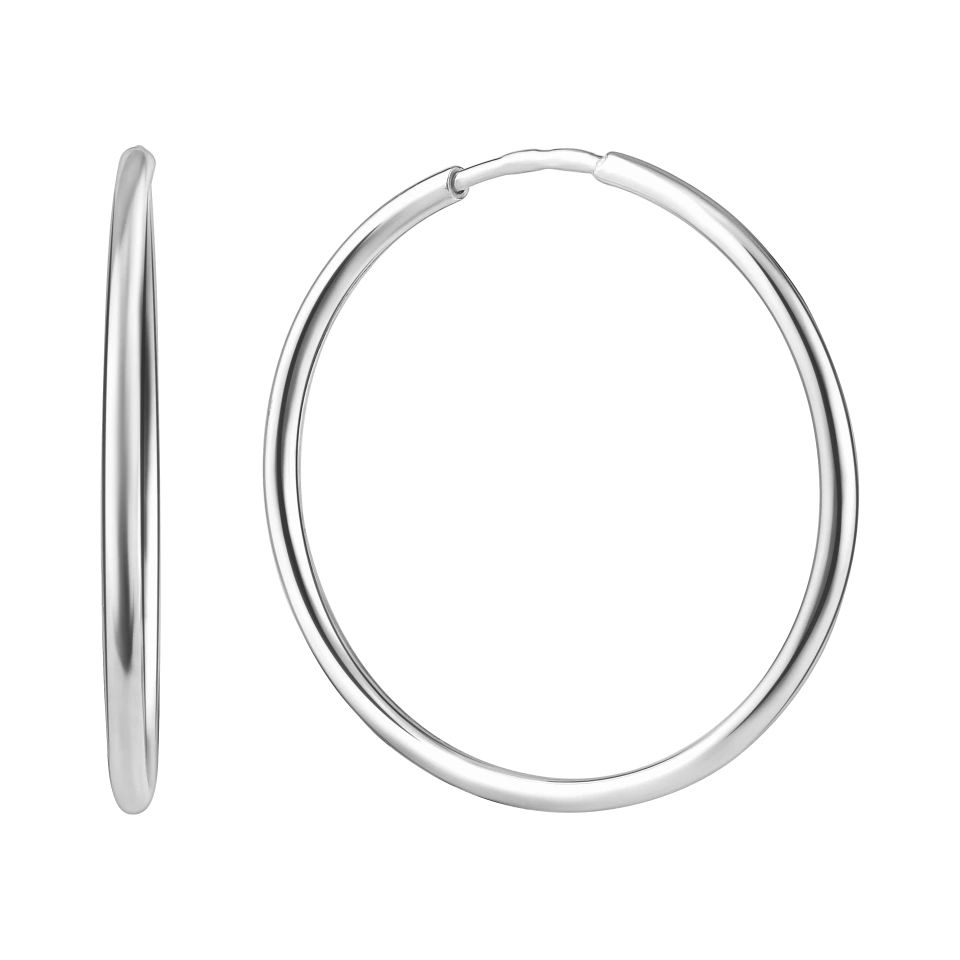 Серьги конго из серебра