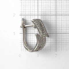Серьги из серебра с фианитами