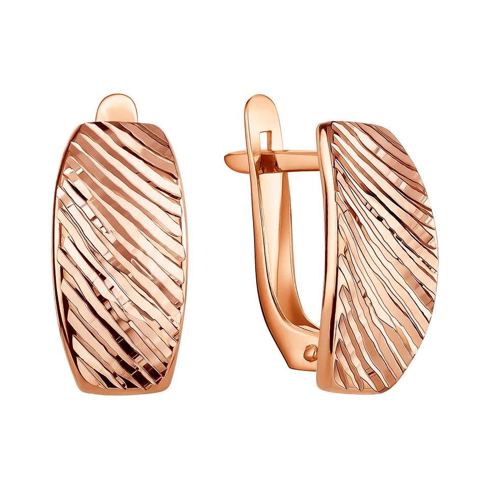 Серьги из красного золота