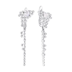 Серьги из серебра с фианитами