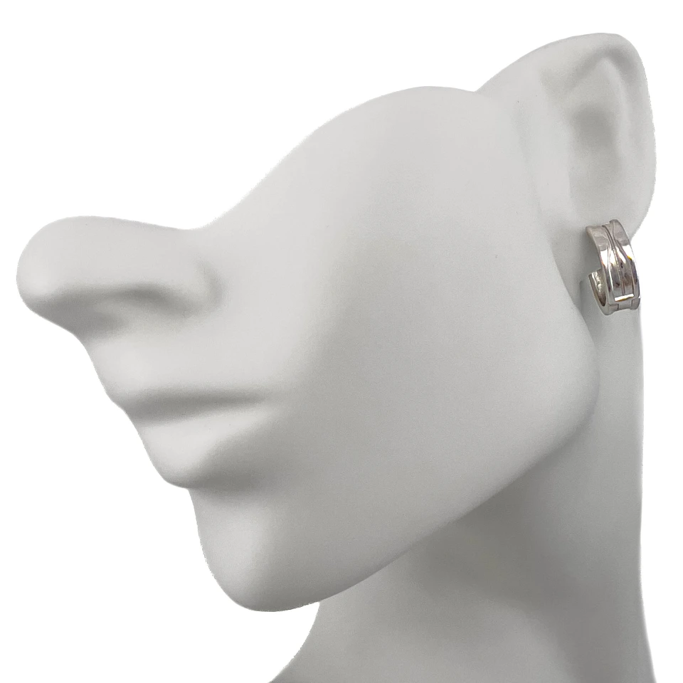 Серьги конго из серебра