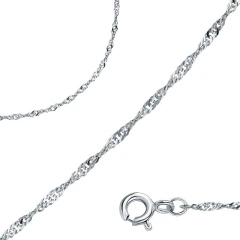Цепь из серебра 925, плетение «Сингапур»