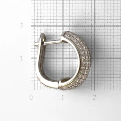 Серьги из серебра с фианитами