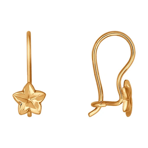 Серьги из красного золота 585 пробы