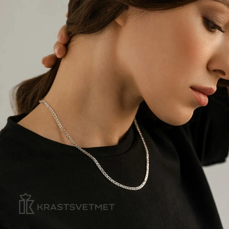 Цепь из серебра 925, плетение «Нонна»
