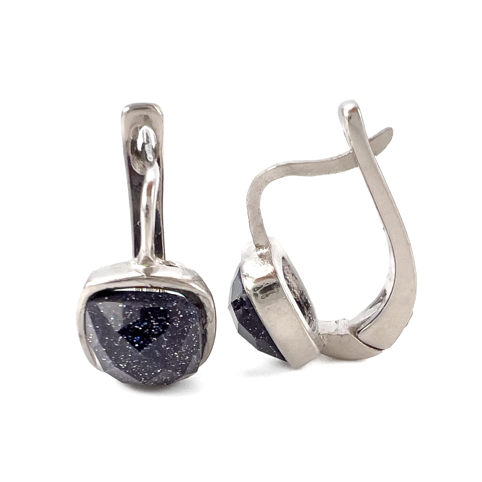 Серьги из серебра с авантюрином