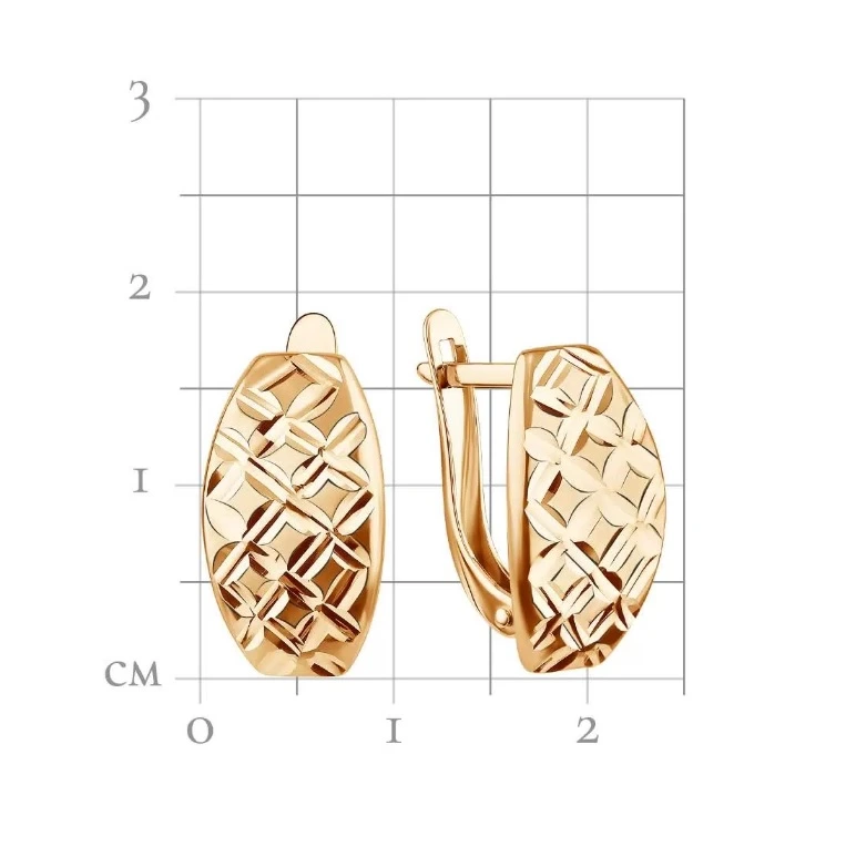 Серьги из красного золота