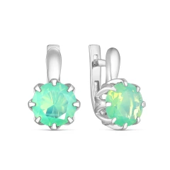 Серьги из серебра с лунным камнем