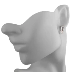 Серьги из серебра с фианитами