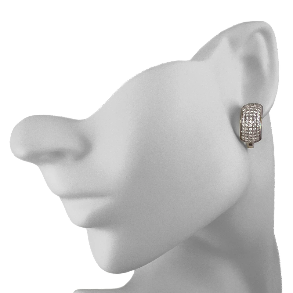 Серьги из серебра с фианитами