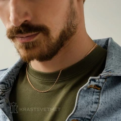 Цепь из красного золота 585, плетение «Панцирь»