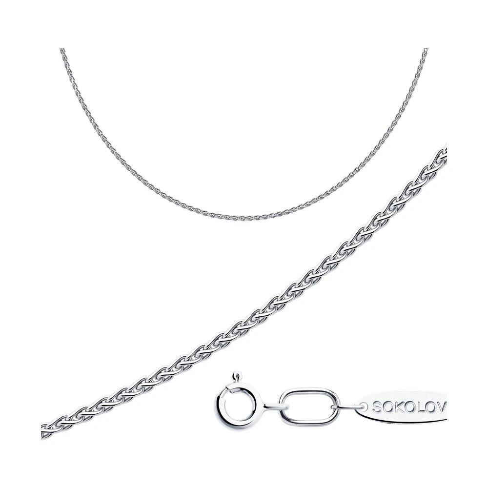 Цепь из серебра 925, плетение «Колос»